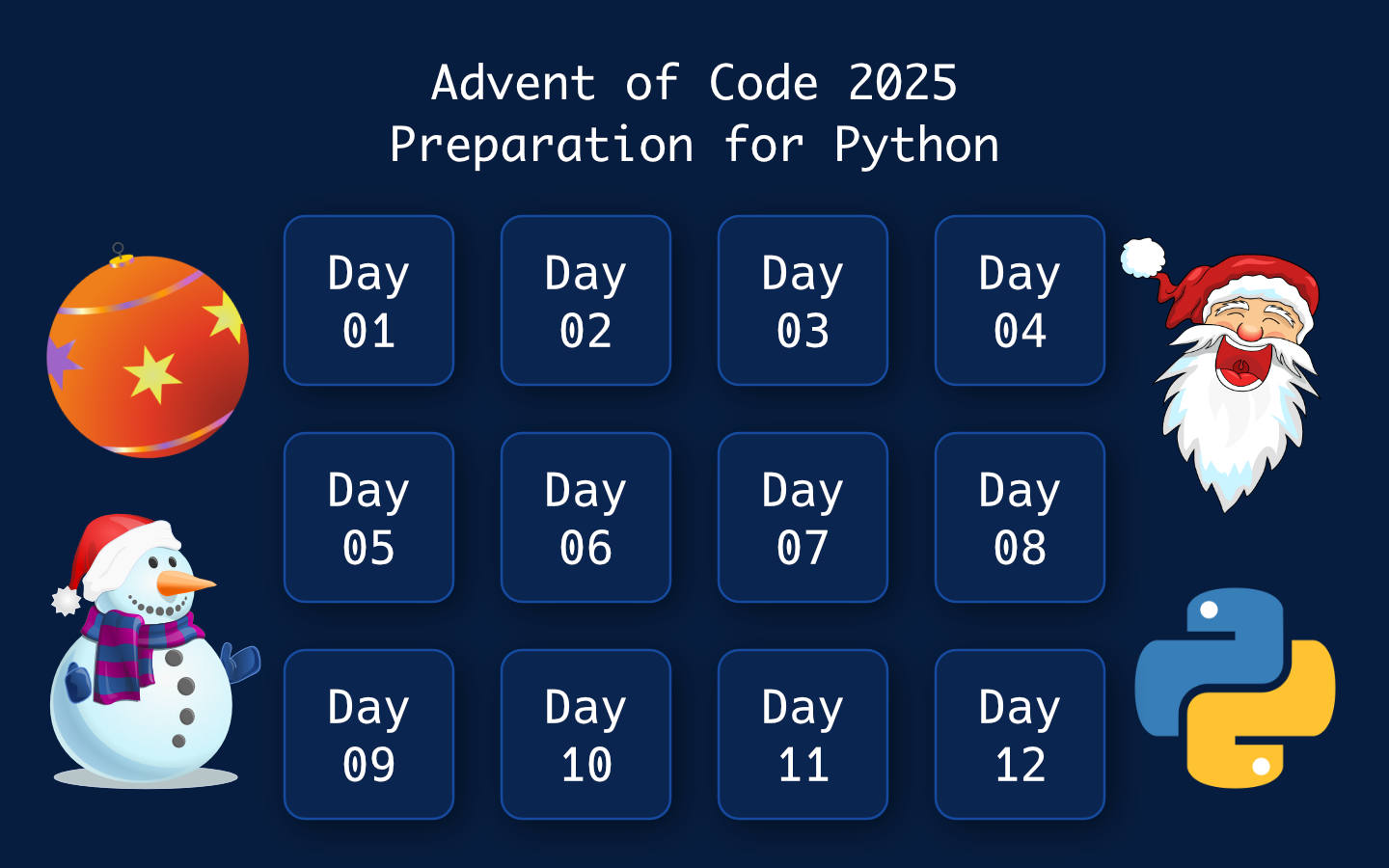 Advent of Code 2025: Preparations