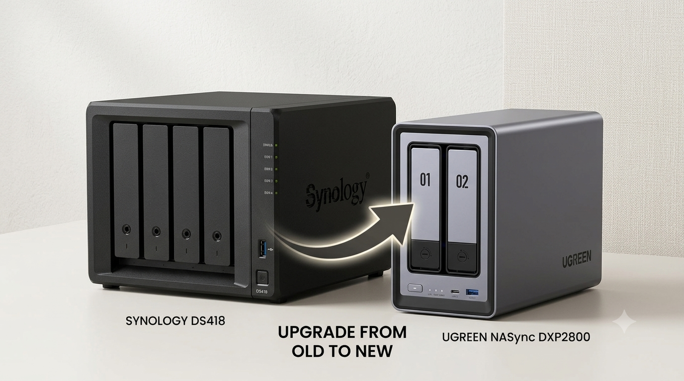 Upgrading My Home NAS: Transitioning from Synology DS418 to UGREEN DXP2800